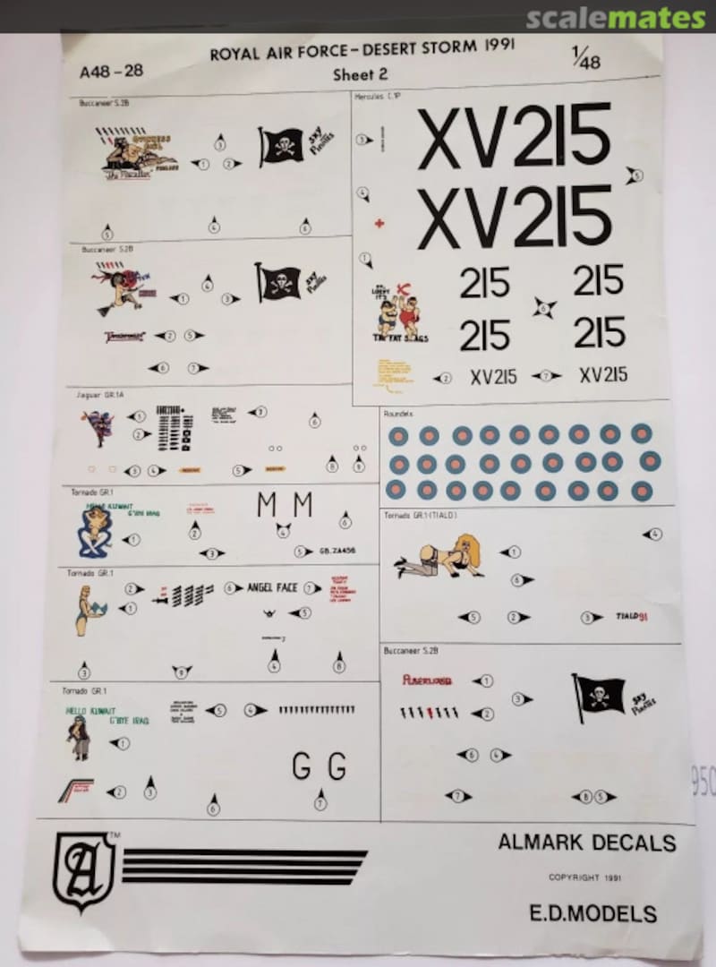 Boxart Royal Air Force - Desert Storm 1991 A48-28 Almark Decals