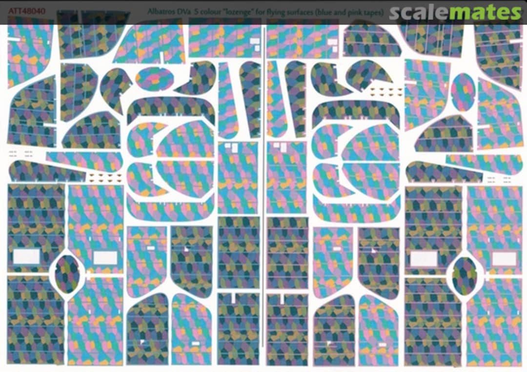 Boxart Albatros DVa 5 colour 'lozenge' for flying surfaces ATT48040 Aviattic