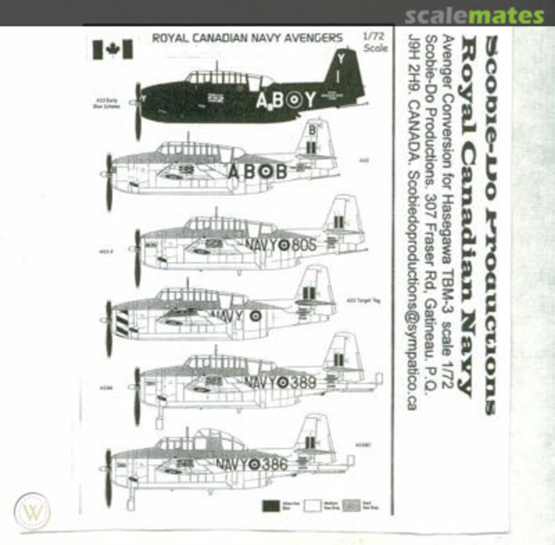 Boxart RCN Avenger Resin Conversion 72-001 Scobie-Do Productions