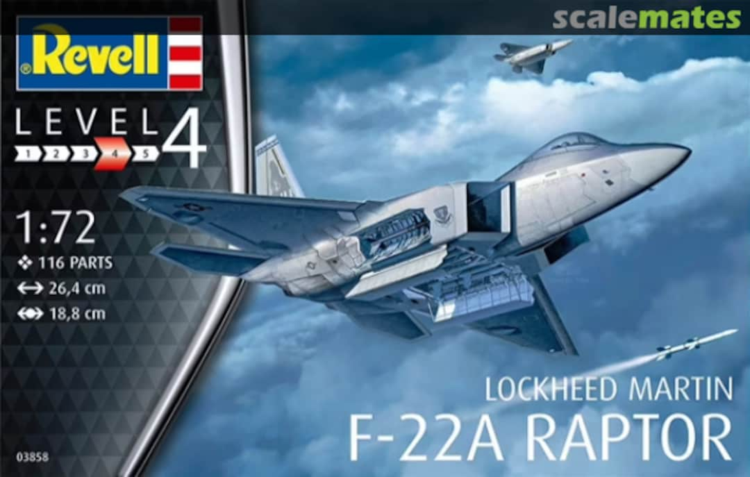 Boxart Lockheed Martin F-22A Raptor 03858 Revell