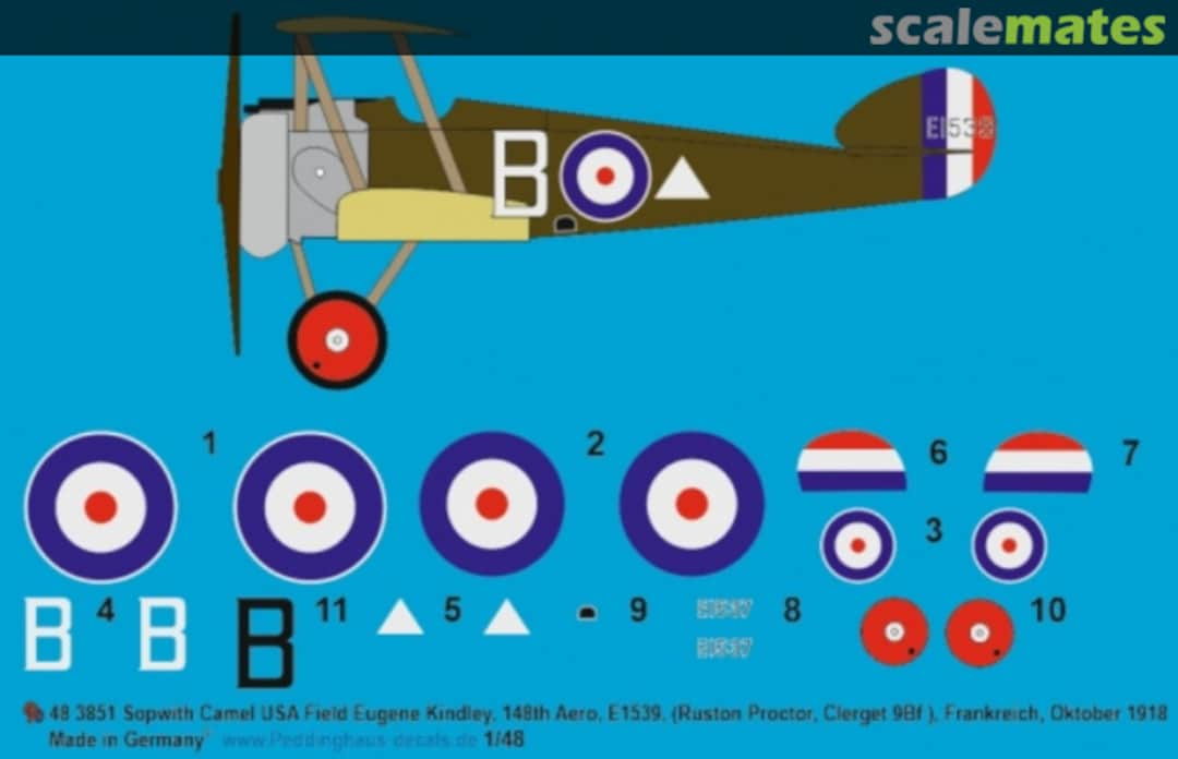 Boxart Sopwith Camel 48 3851 Peddinghaus-Decals