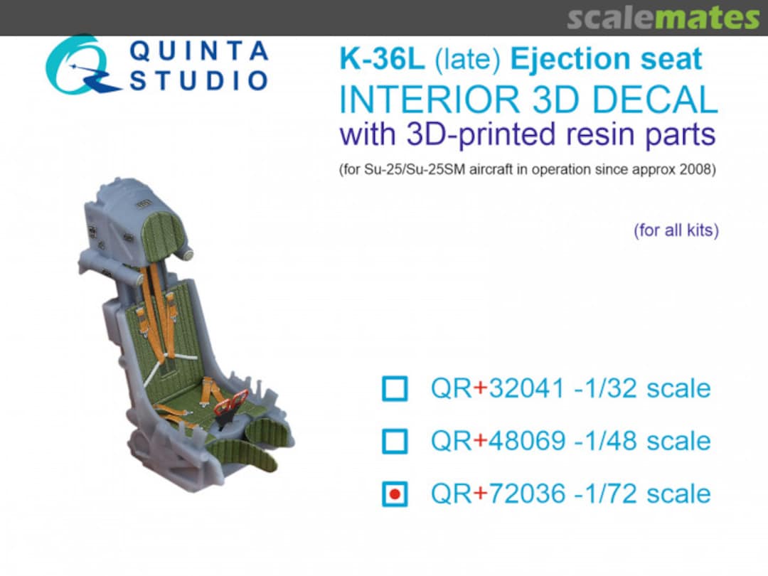 Boxart K-36L (late) ejection seat QR+72036 Quinta Studio