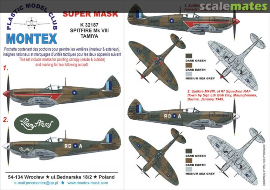 Boxart Spitfire Mk VIII K32187 Montex