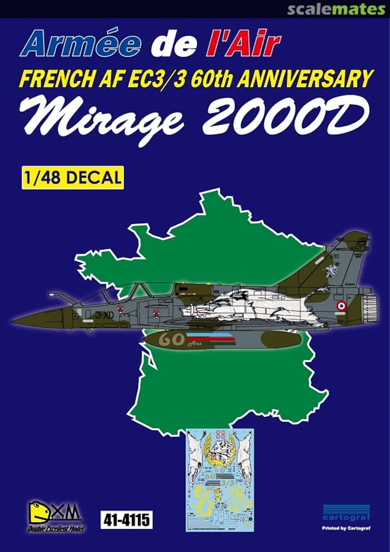 Boxart Mirage 2000 D 41-4115 DXM Decals