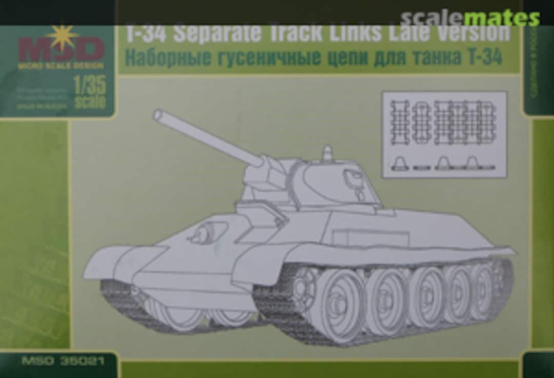 Boxart T-34 Waffle Pattern Link Set 1942 Late Type 35021 MSD Micro Scale Design