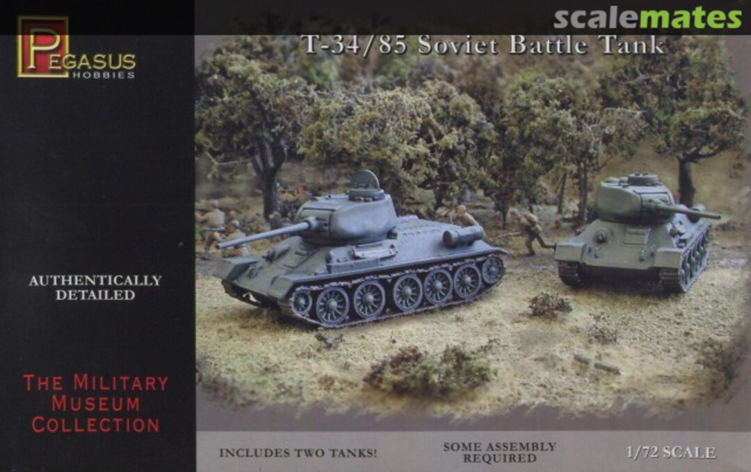 Boxart T-34/85 Soviet Battle Tank 7662 Pegasus Hobbies