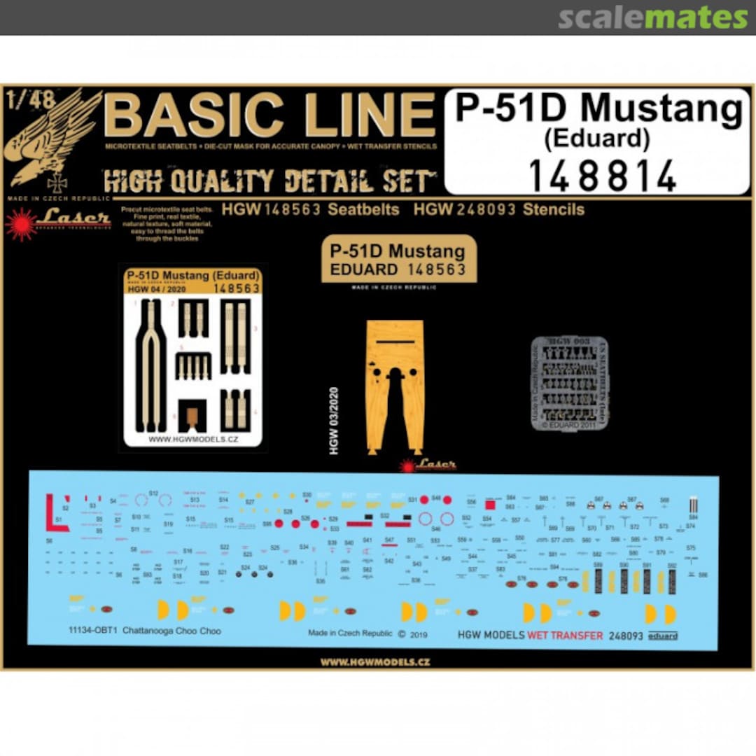 Boxart P-51D Mustang (Eduard) Basic Line 148814 HGW Models