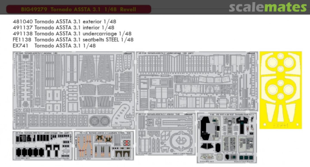 Contents Tornado ASSTA 3.1 detail set BIG49279 Eduard