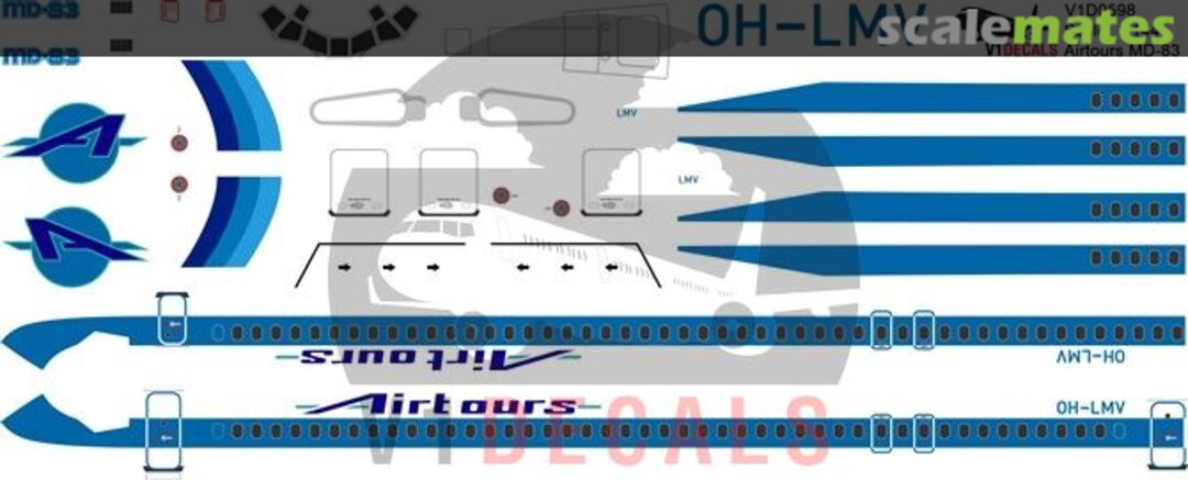 Boxart Airtours International McDonnell Douglas MD-83 V1D0598-144 V1 Decals