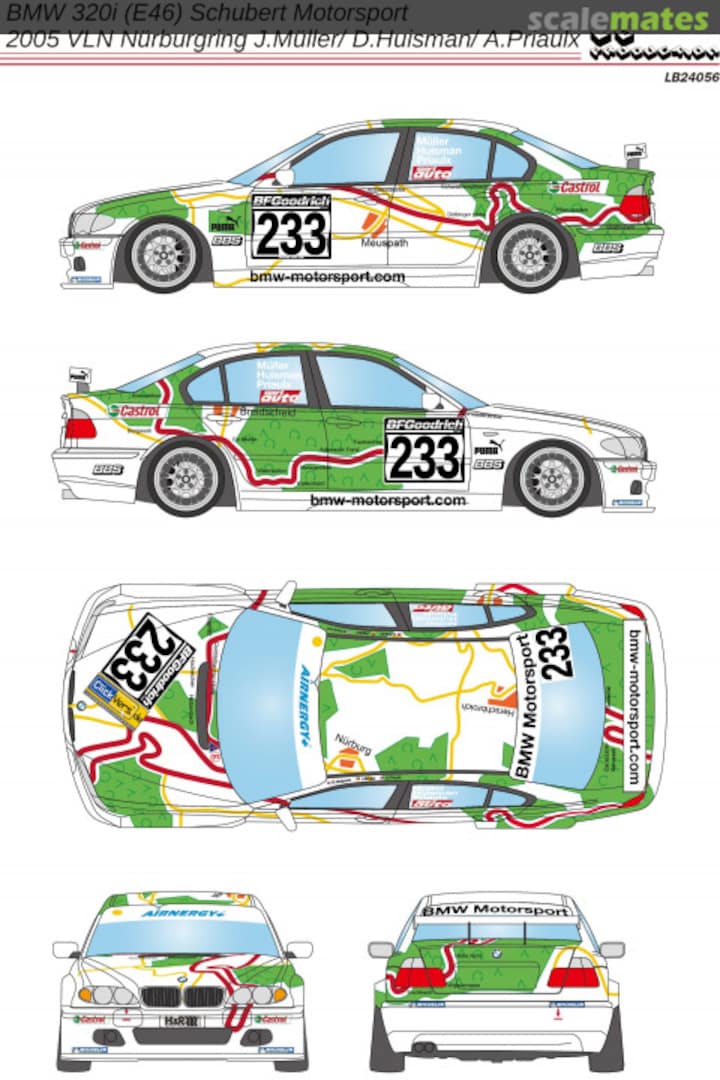 Boxart BMW 320i (E46) Schubert Motorsport 2005 VLN Nürburgring J.Müller/ D.Huisman/ A.Priaulx LB24056 LB Production