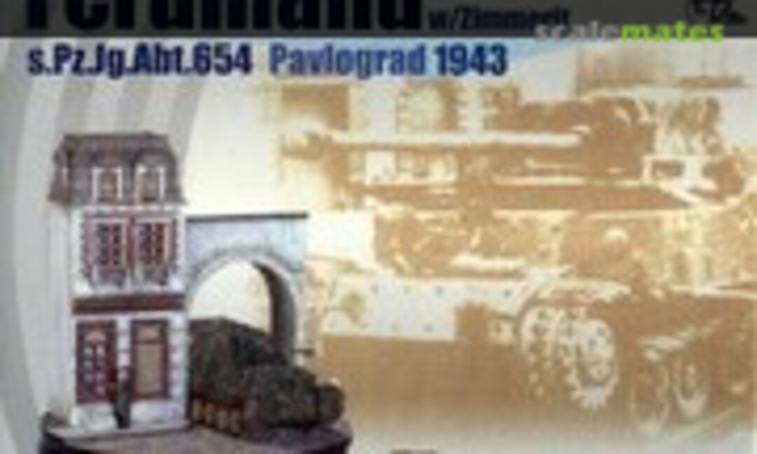 1:72 &quot;Horst's Pause in Pavlograd&quot; Ferdinand w/Zimmerit + Diorama Building (Dragon Armor 60202)