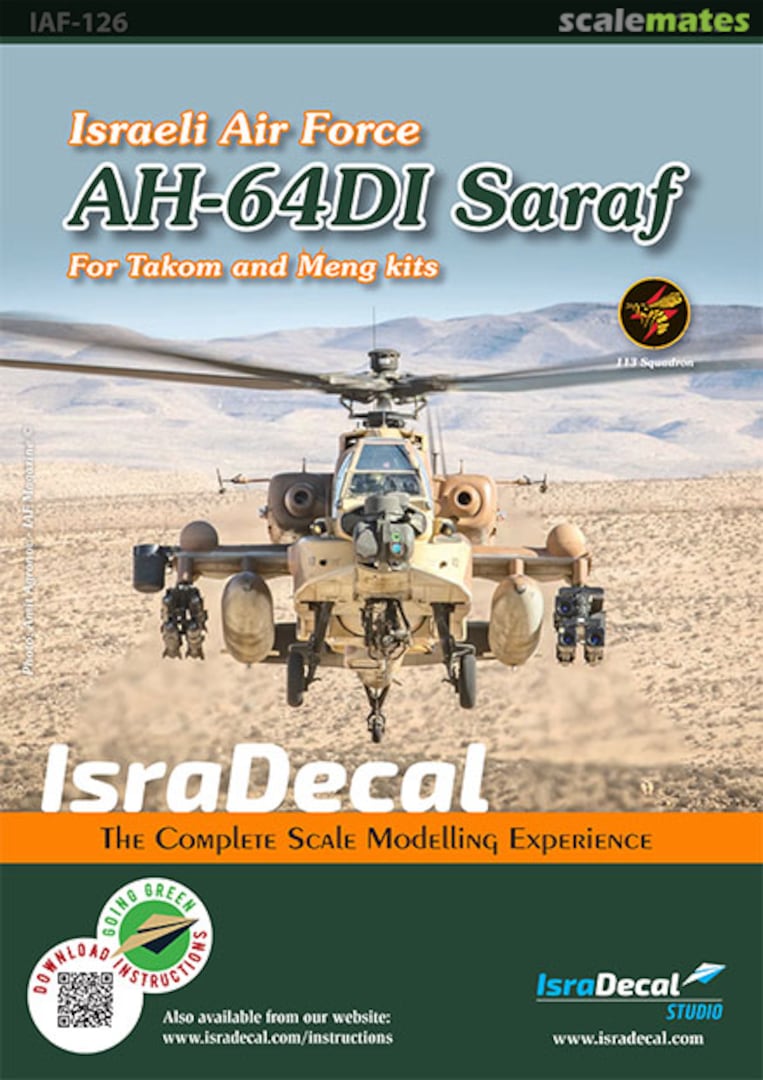 Boxart AH-64DI Saraf IAF-126 IsraDecal Studio