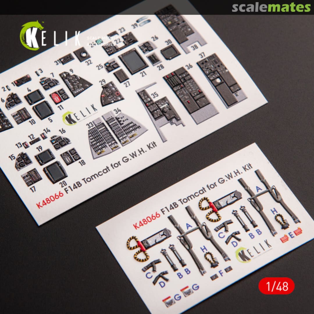 Boxart F-14B Tomcat - interior 3D decals K48066 Kelik