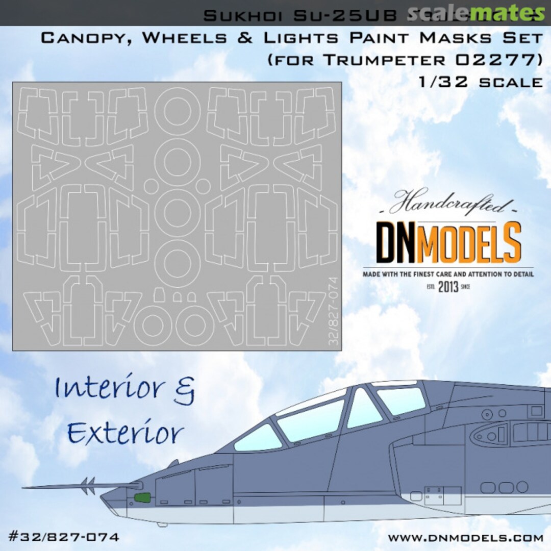 Boxart Sukhoi Su-25UB Frogfoot B Canopy, Wheels & Lights Paint Mask Set 32/827-074 DN Models