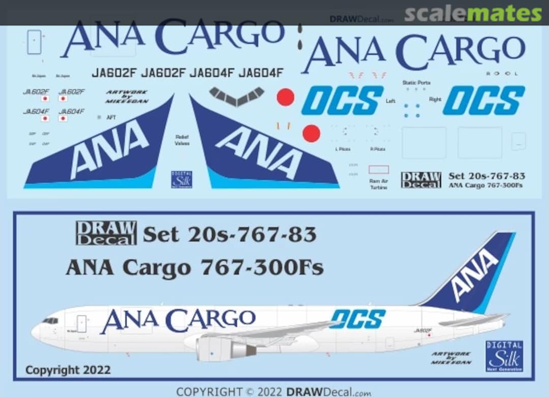 Boxart ANA Cargo 767-300Fs 20-767-83 Draw Decal