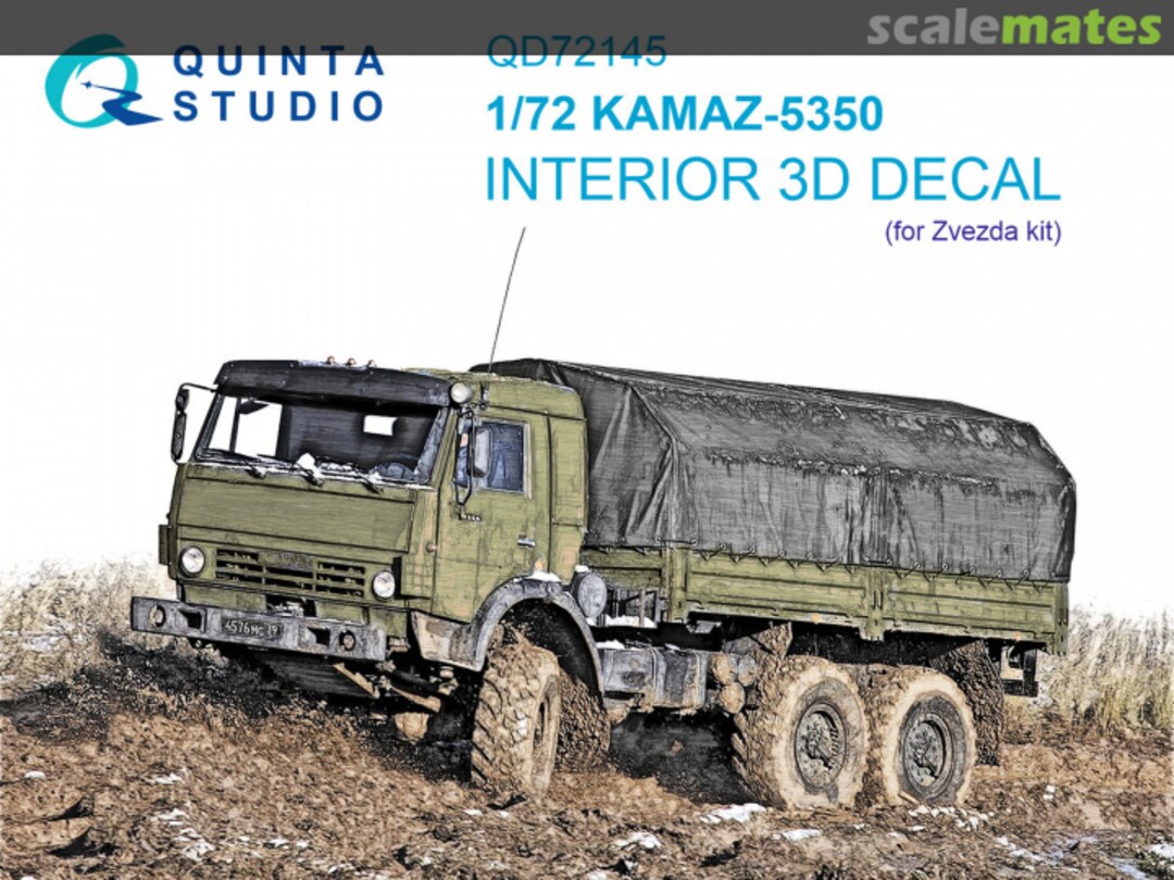 Boxart KAMAZ-5350 interior 3D decals QD72145 Quinta Studio