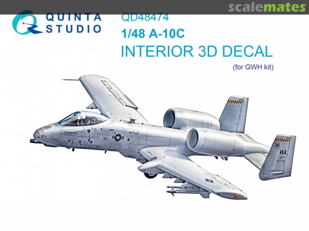 Boxart A-10C interior 3D decals QD48474 Quinta Studio