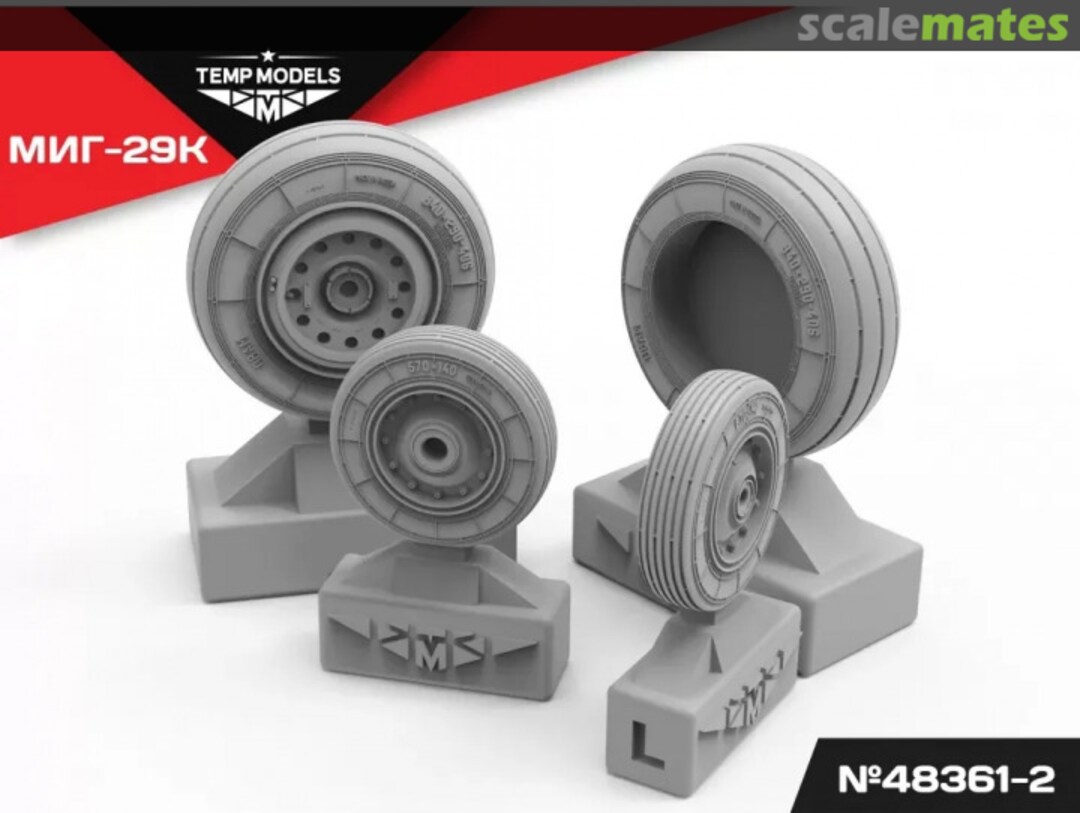 Contents MiG-29K Chassis wheels 3D 48361-2 Tempmodels