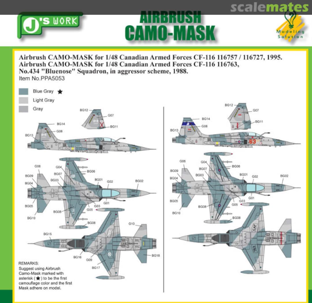 Boxart CAMO-MASK CF-116 'Bluenose' Aggressor PPA5053 J's Work