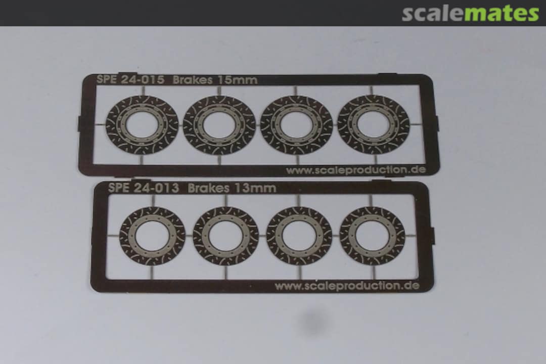 Boxart Porsche GT3R Disc Brakes set (2pcs, Slotted 15mm + 13mm) SPE24020-GT3R Scale Production