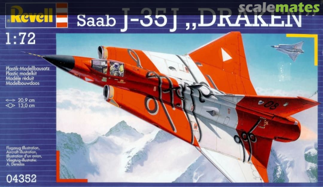 Boxart Saab J-35J "Draken" 04352 Revell