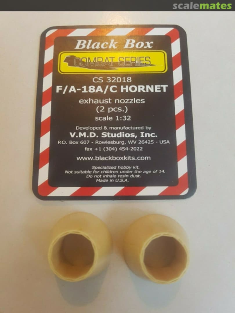 Boxart F/A-18A/C HORNET Exhaust Nozzles (2 pcs.) CS 32018 Black Box