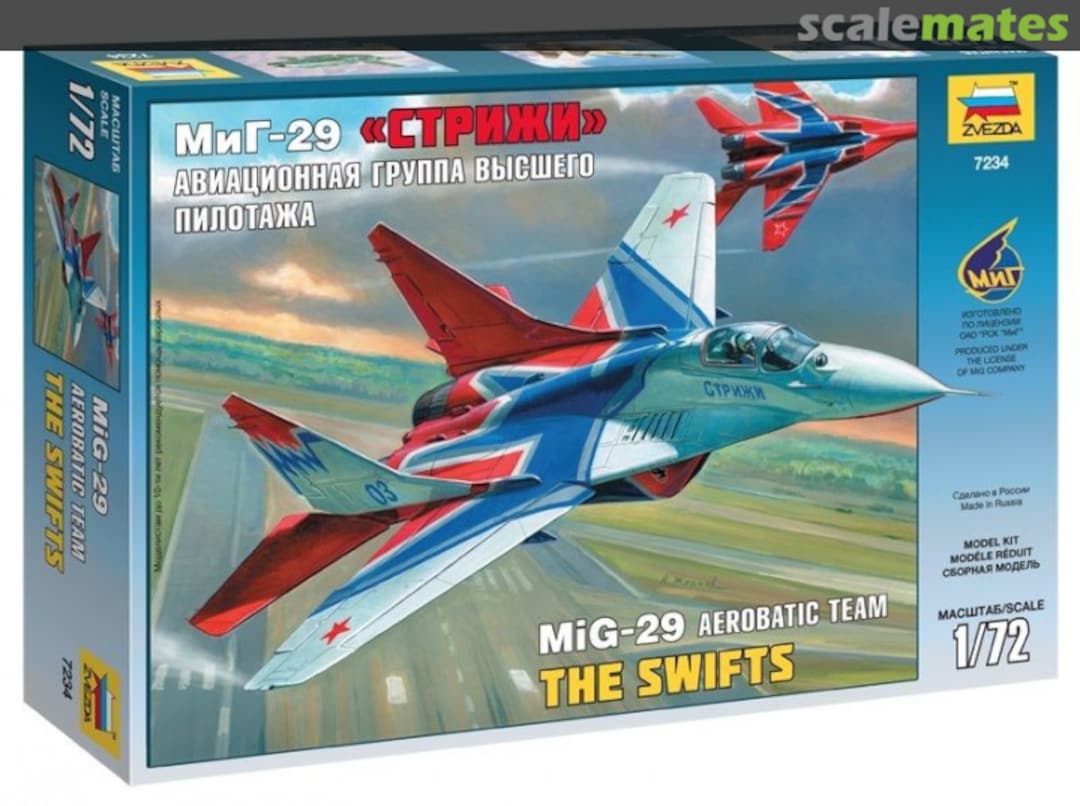 Boxart MiG-29 The Swifts Aerobatic Team 7234 Zvezda