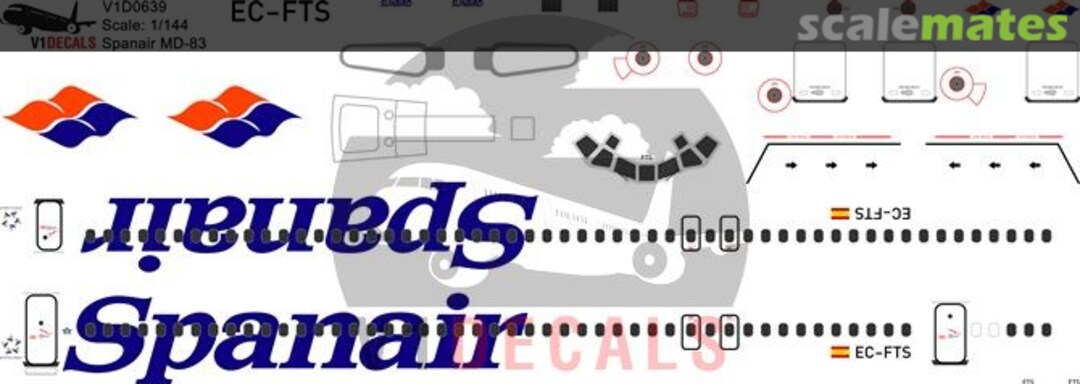 Boxart Spanair McDonnell Douglas MD-83 V1D0639-144 V1 Decals