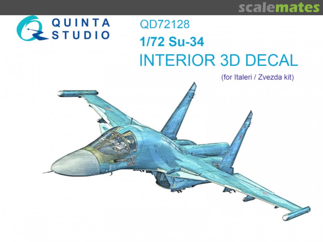 Boxart Su-34 interior 3D decals QD72128 Quinta Studio