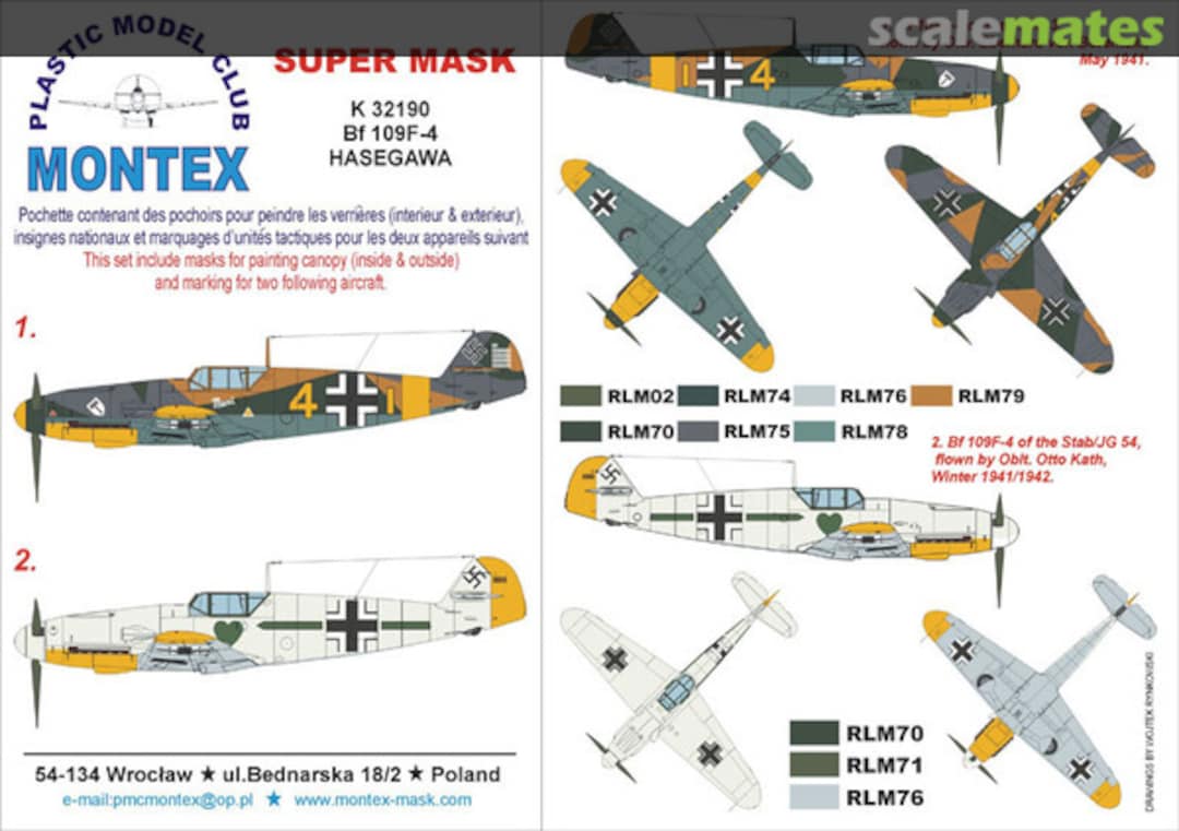 Boxart BF 109F-4 K32190 Montex