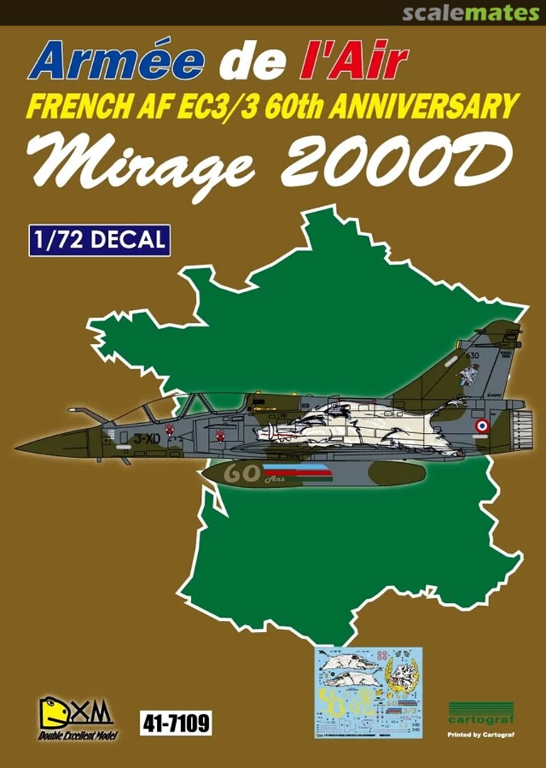 Boxart Armée de l'Air Mirage 2000D 41-7109 DXM Decals