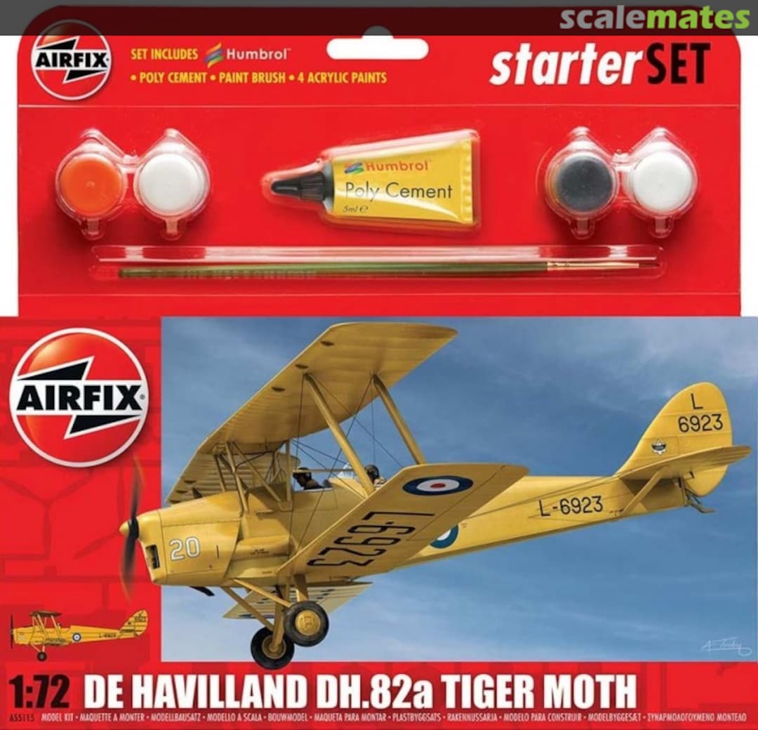 Boxart De Havilland DH.82a Tiger Moth A55115 Airfix