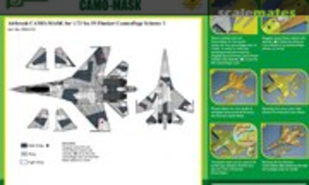 1:72 Airbrush CAMO-MASK for Su-35 Flanker (J's Work PPA5133)