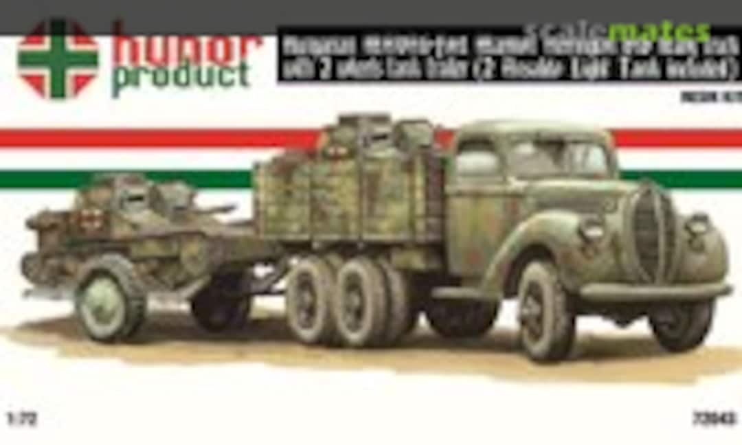 1:72 Hungarian MAVAG-Ford Marmon Herrington 6x6 heavy truck with 2 wheel trailer - (2 Ansaldo Light tanks included) (Hunor Product 72043)