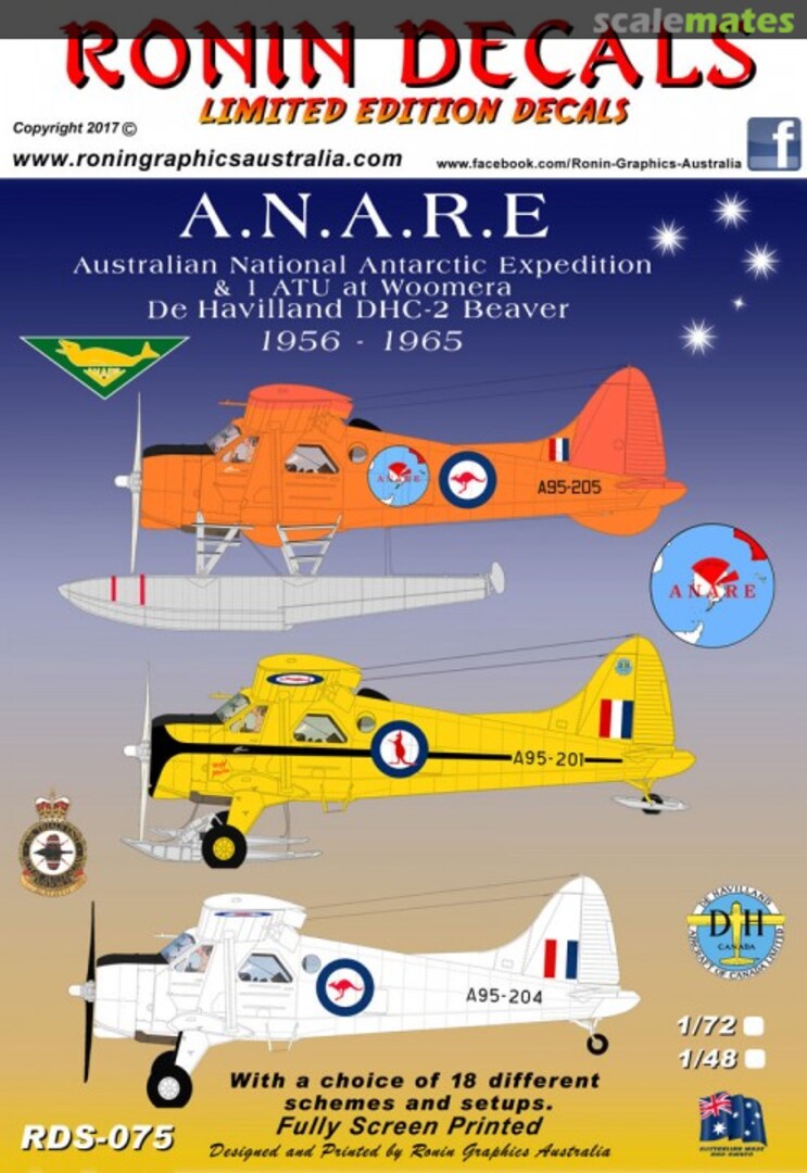 Boxart A.N.A.R.E. & 1 ATU at Woomera 1956-1965 RDS-075 Ronin Decals