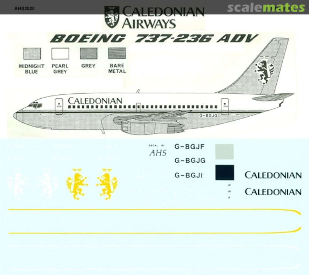 Boxart Boeing 737-236 ADV AHS2020 Airline Hobby Supplies