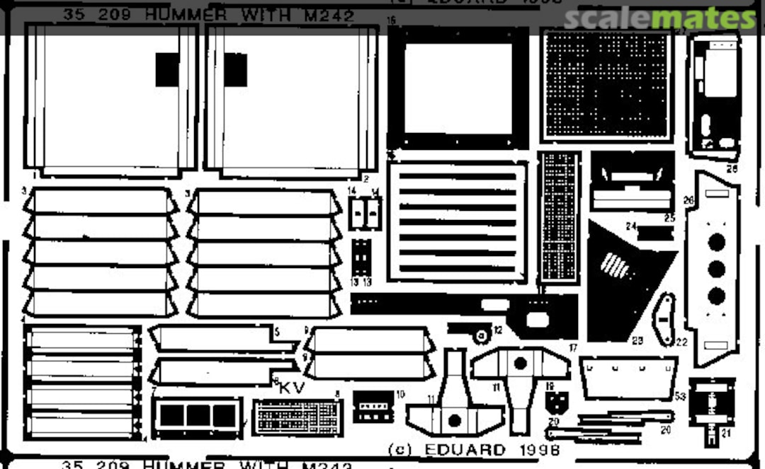 Boxart M-1025 Hummer w/M-242 35209 Eduard