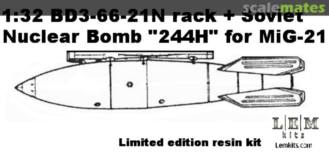 Boxart 1/32 BD3-66-21N rack + Soviet Nuclear Bomb "244H" SW32004 LEM Kits