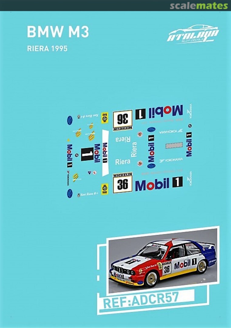 Boxart BMW M3 "Mobil 1" ADCR57 Atalaya Slot Decals