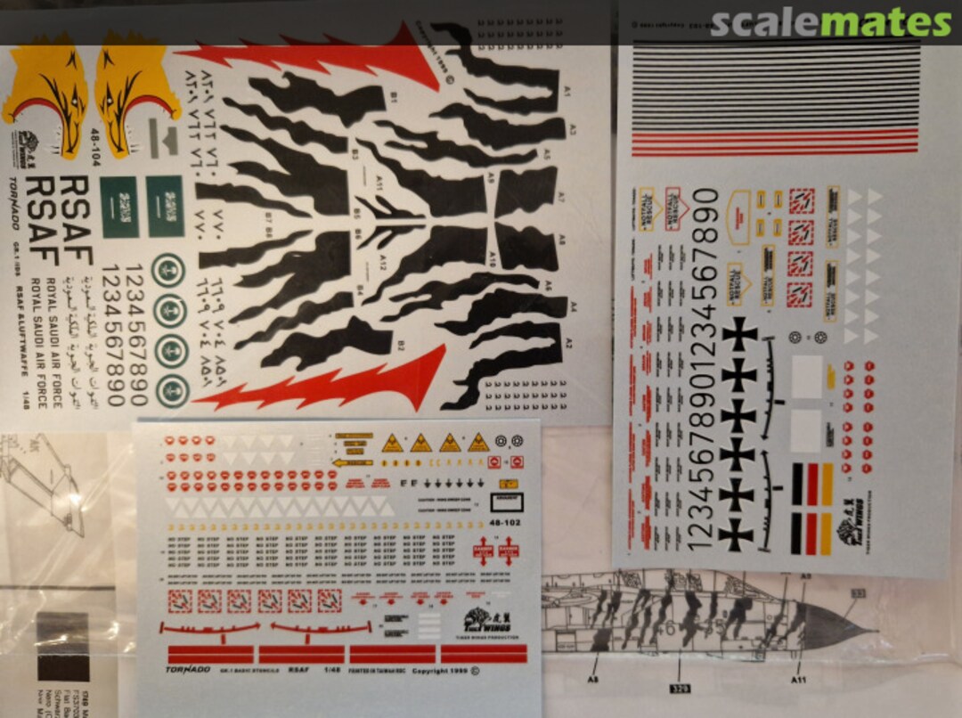 Boxart Tornado GR. Mk1, ECR, IDS, F. Mk3 48104 Tiger Wings