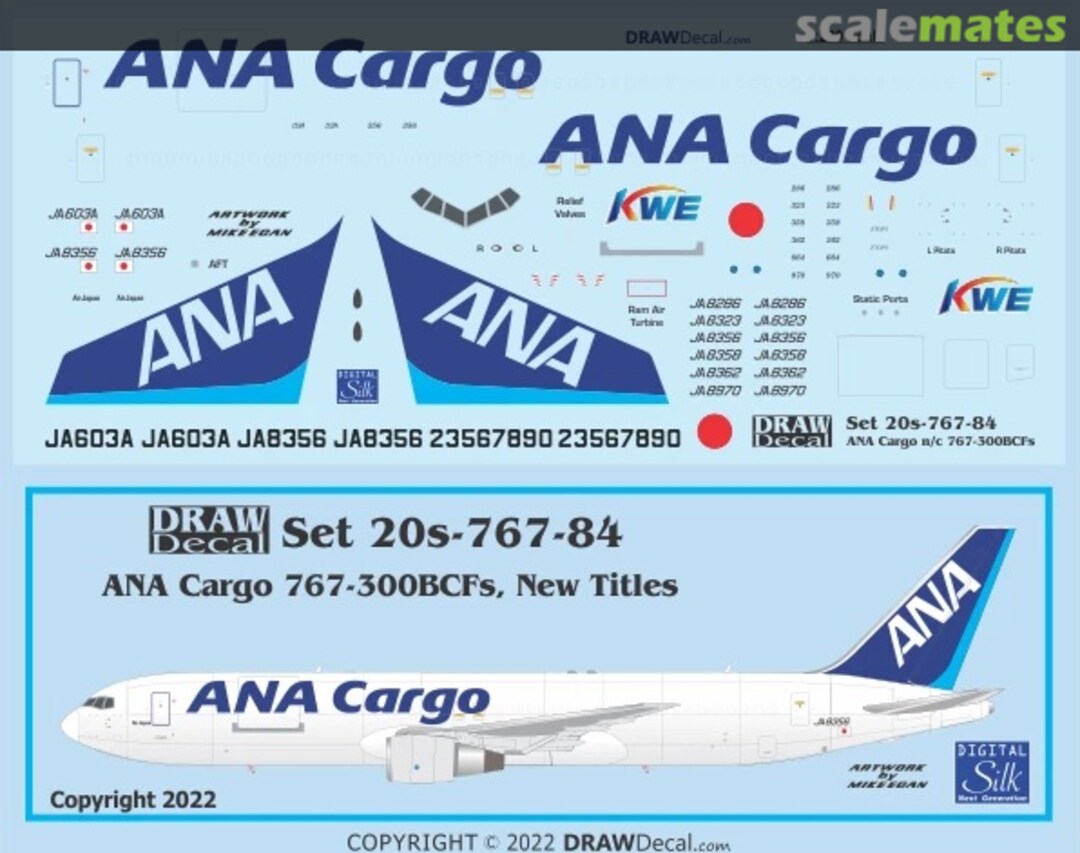 Boxart ANA Cargo 767-300BCFs, New Titles 20-767-84 Draw Decal