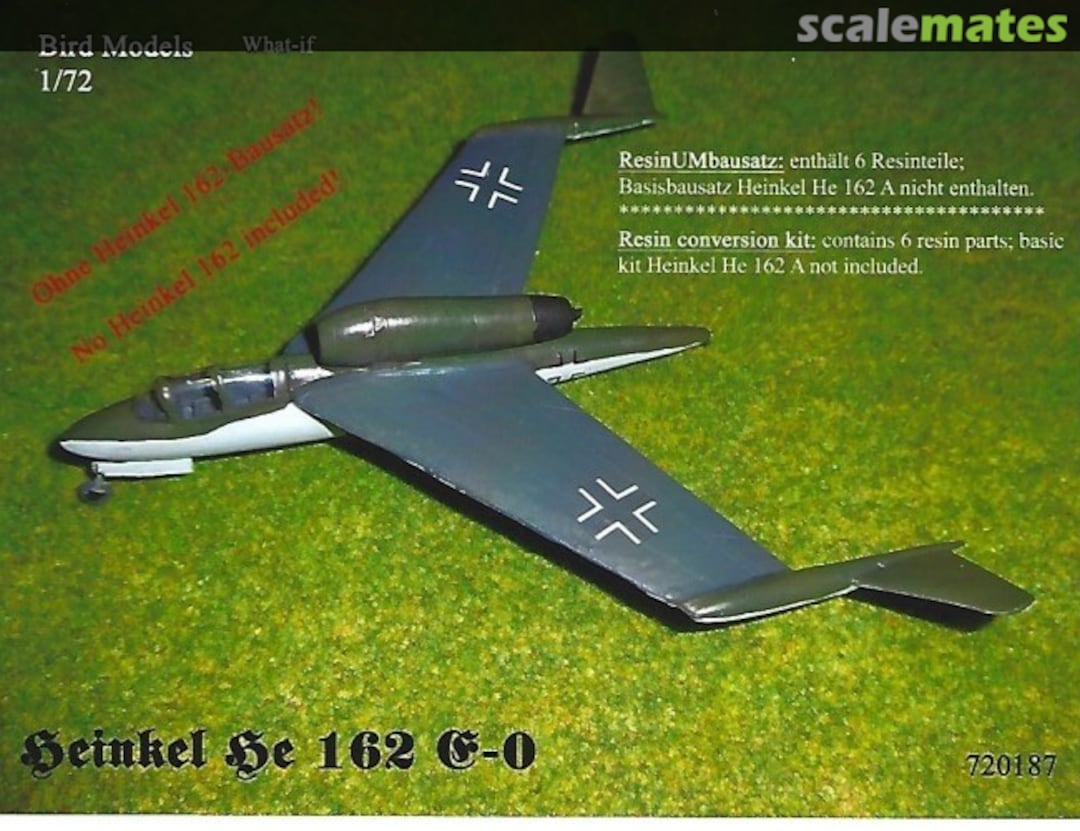 Boxart Heinkel He 162 E-0 "Fledermaus" 720187 Bird Models