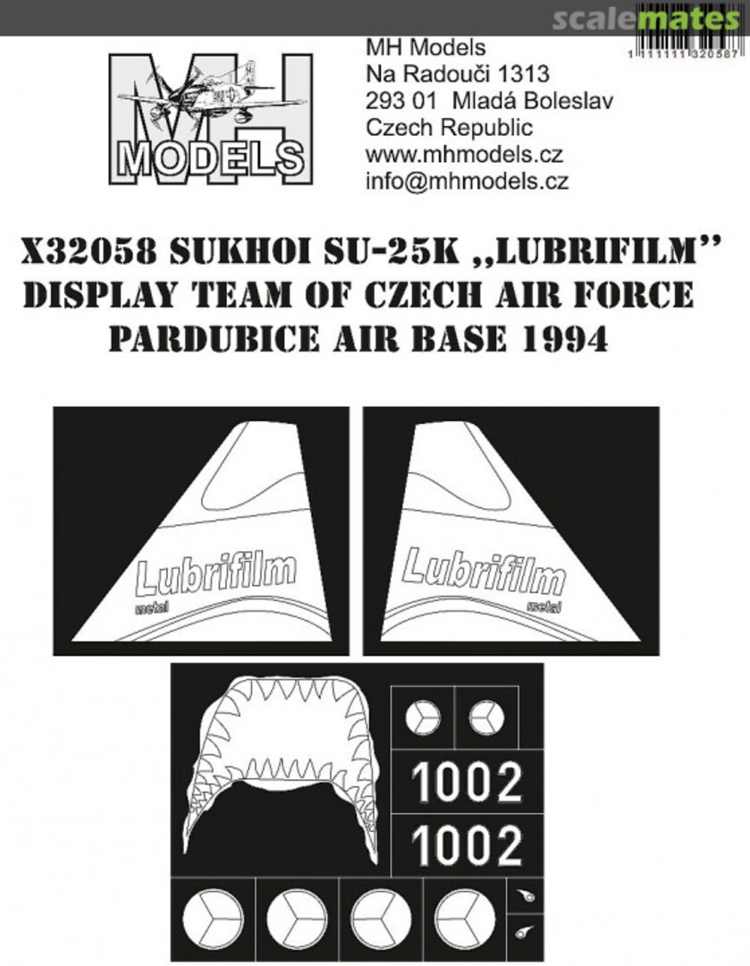 Boxart Sukhoi Su-25K ,,Lubrifilm" Display team of Czech Air Force X32058 MH Models