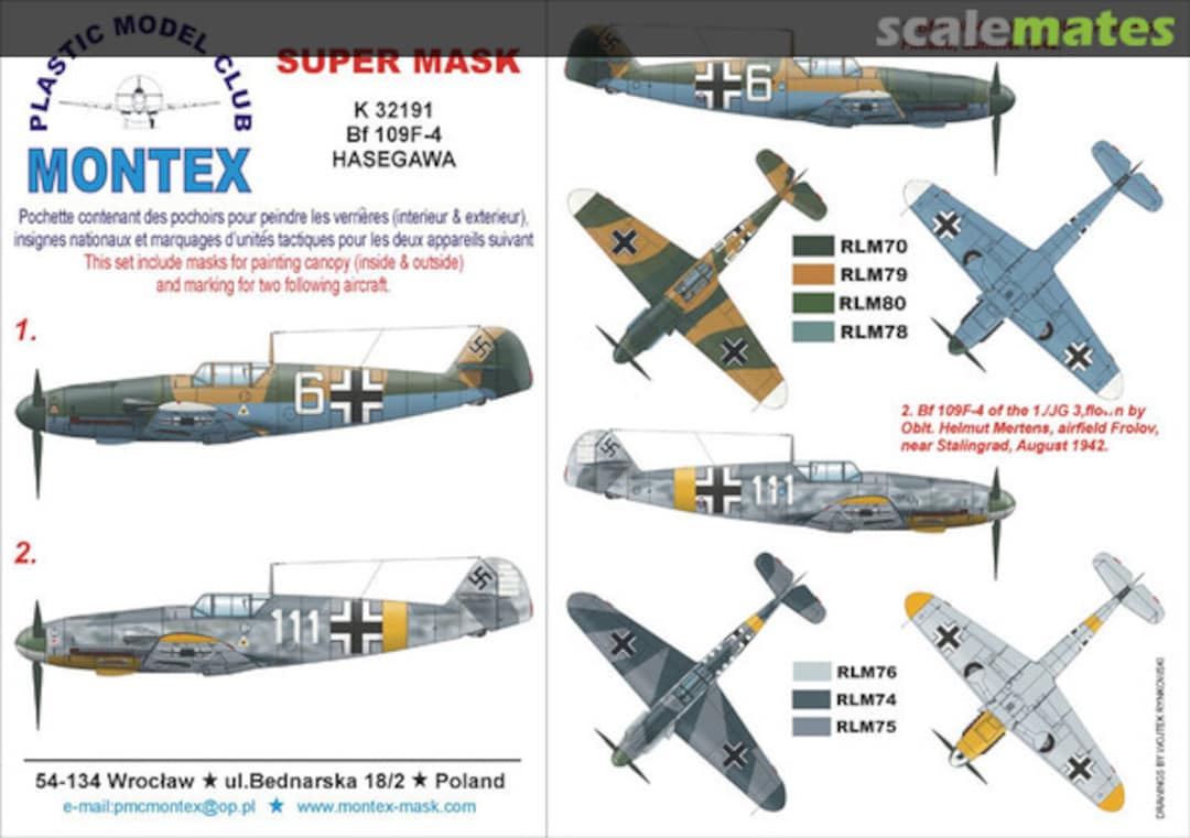 Boxart BF 109F-4 K32191 Montex