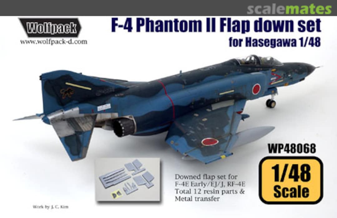 Boxart F-4 Phantom II Hard Wing Flap Down Set WP48068 Wolfpack