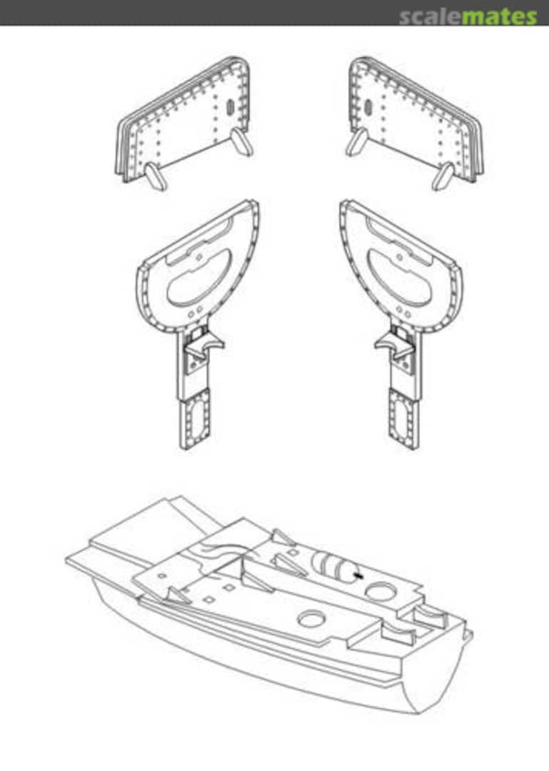 Boxart P-39D-Q Airacobra Front Wheel Bay & Main Wheel Bay Covers 4278 CMK