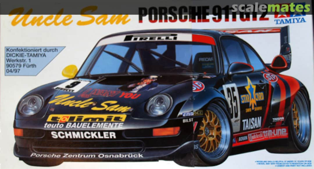 Boxart Uncle Sam Porsche 911 GT2 24175-US Dickie-Tamiya