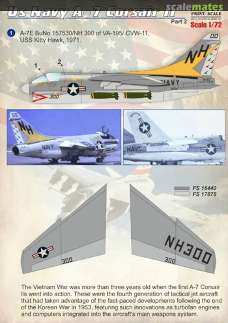 Boxart US Navy A-7 Corsair II 72-161 Print Scale