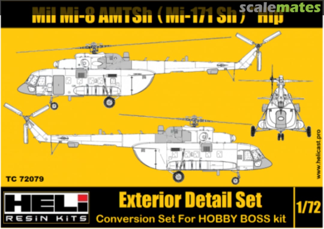 Boxart Mi-8 AMTSh (Mi-171 Sh) "Hip" - Exterior Detail Set TC72079 HELI Resin Kits