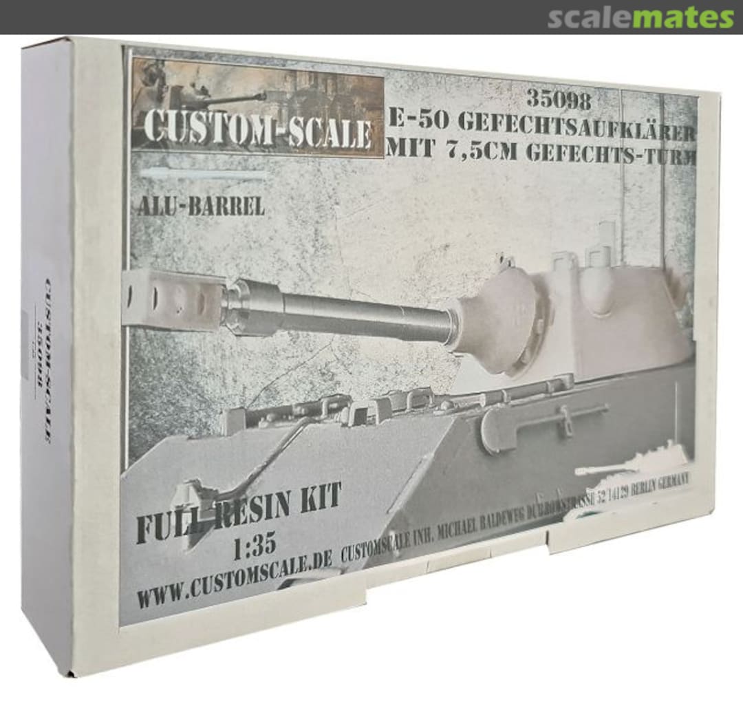 Boxart E-50 Gefechtsaufklarer mit 7,5cm Gefechts-Turm 35098 Custom-Scale